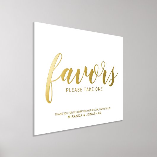 Modern Script Wedding Favors Gold Folie Afdrukken (Laagn)