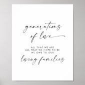 Modern Script Wedding Generations of Love Poster (Voorkant)
