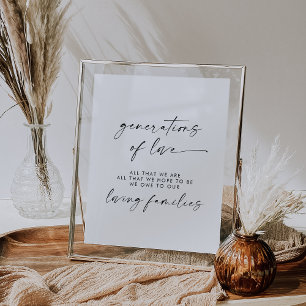 Modern Script Wedding Generations of Love Poster