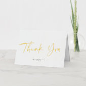 Modern Script Wedding Gold Foil - Hartelijk dank Folie Feestdagenkaart (Voorkant)