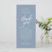 Modern Script Wedding Guest Dinner Dank u kaart (Staand voorkant)