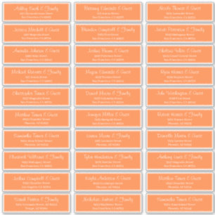 Modern Script Wedding Guest Names Adres Sticker