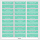 Modern Script Wedding Guest Names Adres Sticker (Vel)