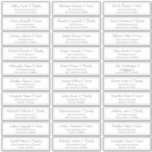 Modern Script Wedding Guest Names Adres Sticker<br><div class="desc">Bestaat uit eenvoudige serif en moderne cursieve manuscripttypografie. Deze elementen zijn eenvoudig,  elegant en modern. Dit heeft 30 sticker. Dit is ontworpen door White Paper Birch Co. exclusief voor Zazzle. Hier te vinden op: http://www.zazzle.com/store/whitepaperbirch</div>