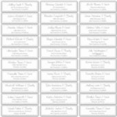 Modern Script Wedding Guest Names Adres Sticker (Voorkant)