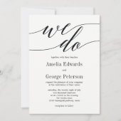 Modern Script Wedding Invitation Kaart (Voorkant)