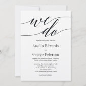 Modern Script Wedding Invitation Kraft Kaart (Voorkant)