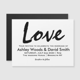 Modern Script Wedding Invitation Magnetische Uitnodiging