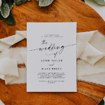 Modern Script Wedding