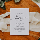 Modern Script Wedding Kaart