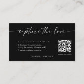 Modern Script Wedding Leg de liefde QR-code vast Informatiekaartje (Voorkant)