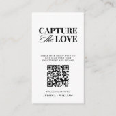 Modern Script Wedding Leg de liefde QR-code vast Informatiekaartje (Voorkant)