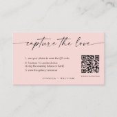 Modern Script Wedding Leg de liefde QR-code vast Informatiekaartje (Voorkant)