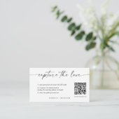 Modern Script Wedding Leg de liefde QR-code vast Informatiekaartje (Staand voorkant)
