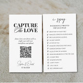 Modern Script Wedding Leg de liefde QR-code vast Informatiekaartje
