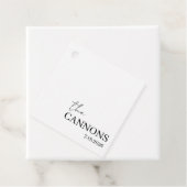 Modern Script Wedding Personalized Name Date Bedankjes Labels (In situ)