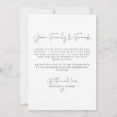 Modern Script Wedding Photo Bedankkaart (Achterkant)