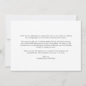 Modern Script Wedding Photo Dank u kaart (Achterkant)