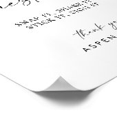 Modern Script Wedding Photo Guest Book Poster (Hoek)