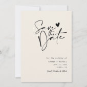 Modern Script Wedding Photo Save The Date (Achterkant)