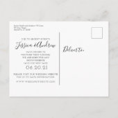 Modern Script Wedding Postponement Save New Date Aankondigingskaart (Achterkant)