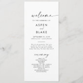 Modern Script Wedding Program Programmakaart (Voorkant)