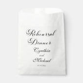 Modern Script Wedding Rehearsal Dinner Bedankzakje (Voorkant)