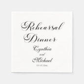 Modern Script Wedding Rehearsal Dinner Servet (Voorkant)