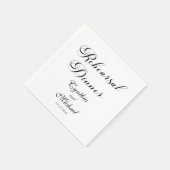 Modern Script Wedding Rehearsal Dinner Servet (Hoek)