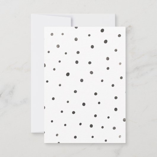 Modern Script Wedding RSVP met maaltijdkeuze (Achterkant)