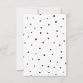 Modern Script Wedding RSVP met maaltijdkeuze Kaartje (Achterkant)