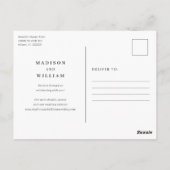 Modern Script Wedding Save the Date Photo Briefkaart (Achterkant)