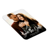 Modern Script Wedding Save the Date Photo Magneet (Rechterzijde)