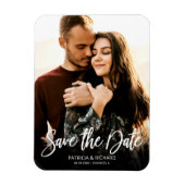 Modern Script Wedding Save the Date Photo Magneet (Verticaal)