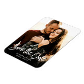 Modern Script Wedding Save the Date Photo Magneet (Linkerzijde)