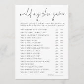Modern Script Wedding Shoe Game Kaart (Voorkant)