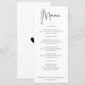 Modern Script Wedding Shower Menu (Voorkant / Achterkant)