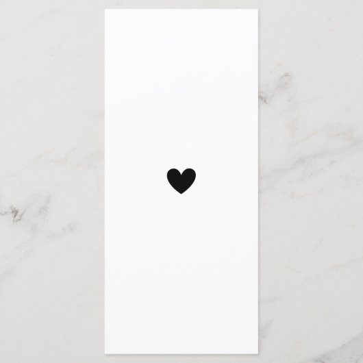 Modern Script Wedding Vrijgezellenfeest Menu (Achterkant)