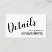 Modern Script Wedding Website Kaart (Voorkant)