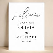 Modern Script Wedding Welcome Elegant Foam Board Poster
