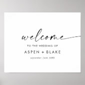Modern Script Wedding Welcome Poster (Voorkant)