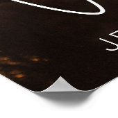 Modern Script Wedding Welkom Gedrukt Poster (Hoek)