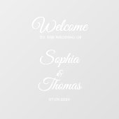 Modern Script Wedding Welkom Mirror Decal Sign (Vel)