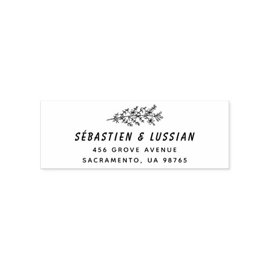 Modern Script Wedding Zelfinktende Stempel (Design)