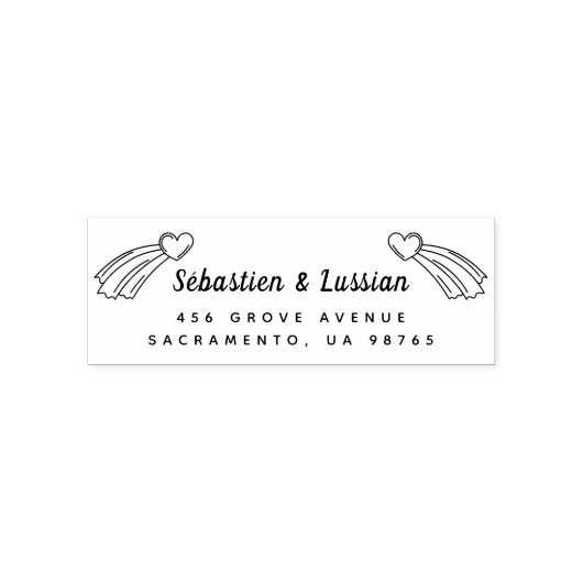 Modern Script Wedding Zelfinktende Stempel (Design)