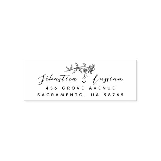 Modern Script Wedding Zelfinktende Stempel (Design)