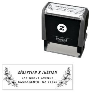 Modern Script Wedding Zelfinktende Stempel