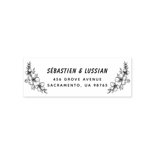 Modern Script Wedding Zelfinktende Stempel (Design)