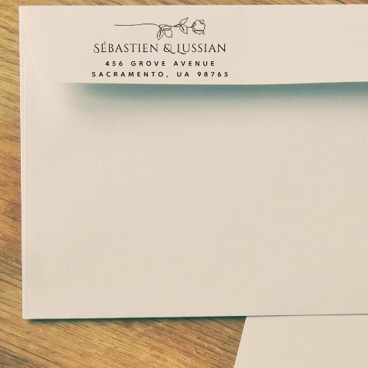 Modern Script Wedding Zelfinktende Stempel