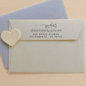 Modern Script Wedding Zelfinktende Stempel